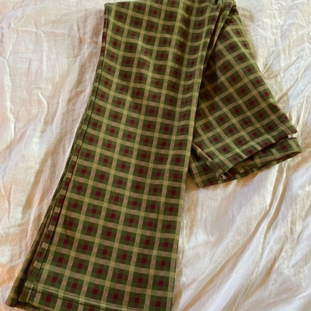 Vintage 1970s Polyester Checkered Plaid Pants